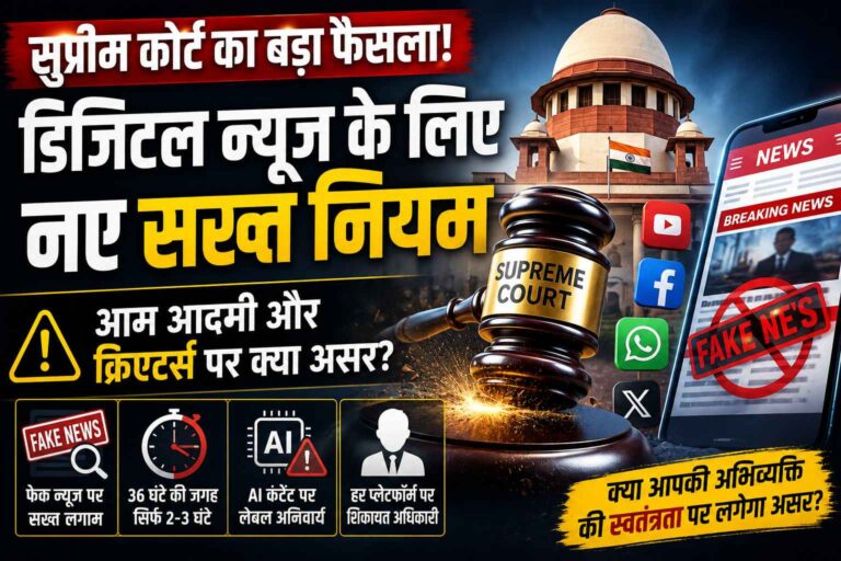 Supreme Court new digital news rules for YouTubers and online publishers in India
